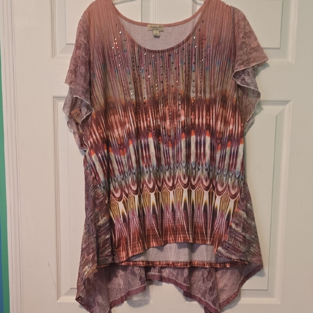 Multicolor Women's Top with Sequin Detail
